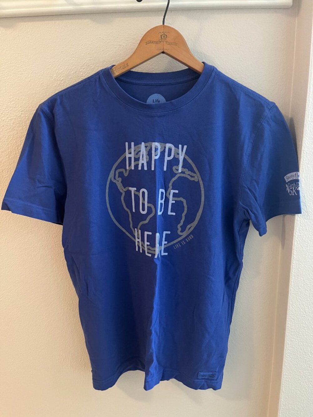 Life is Good Earth Day Graphic T-Shirt in Blue